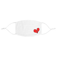 Load image into Gallery viewer, No Repeat "Lonely Broken Heart" Fabric Face Mask
