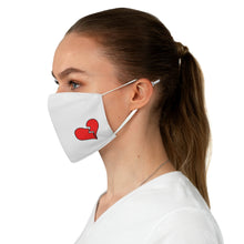 Load image into Gallery viewer, No Repeat "Lonely Broken Heart" Fabric Face Mask
